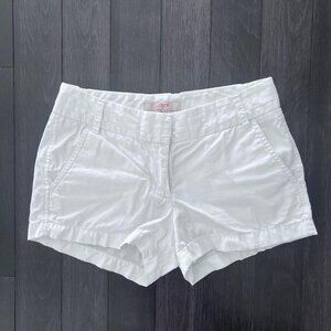 J Crew White mid rise cotton shorts Chinos